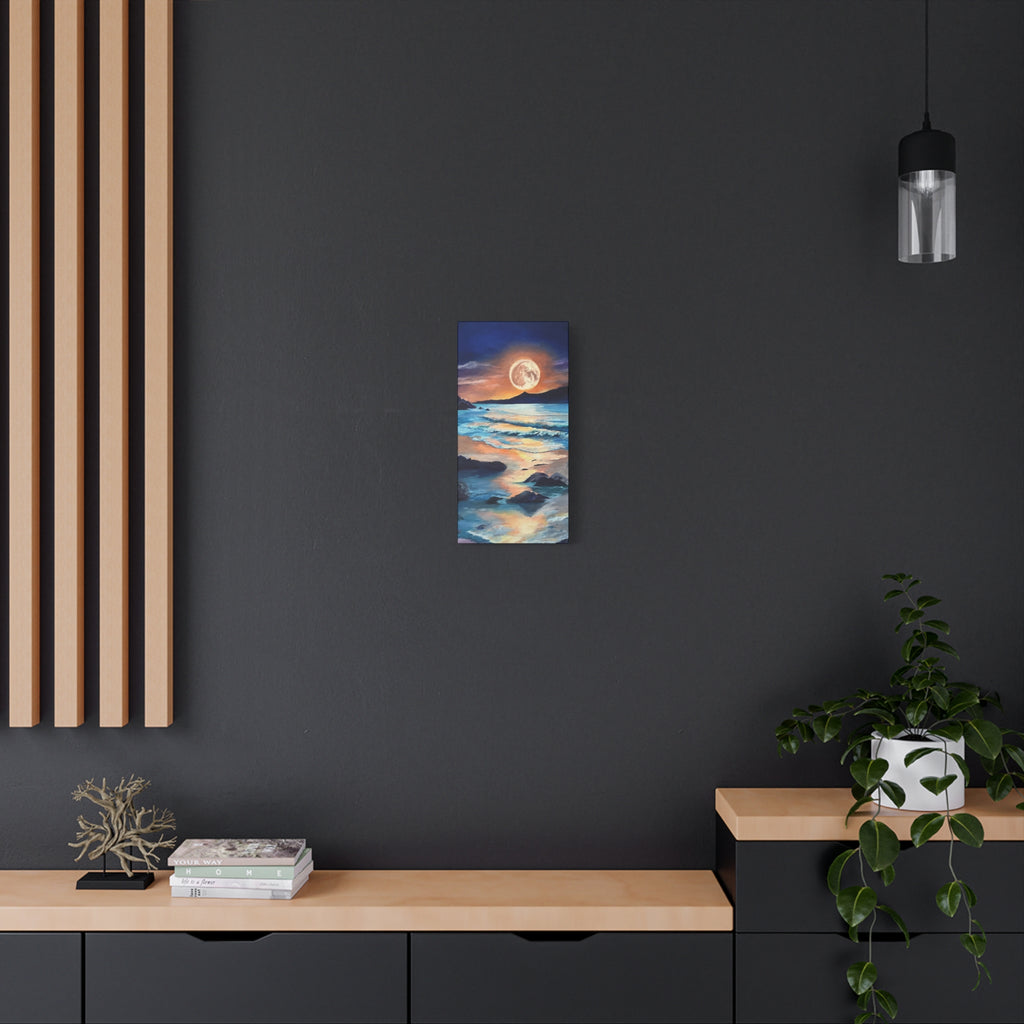 Moonlit Seascape Canvas Print — Stretched Matte Wall Art