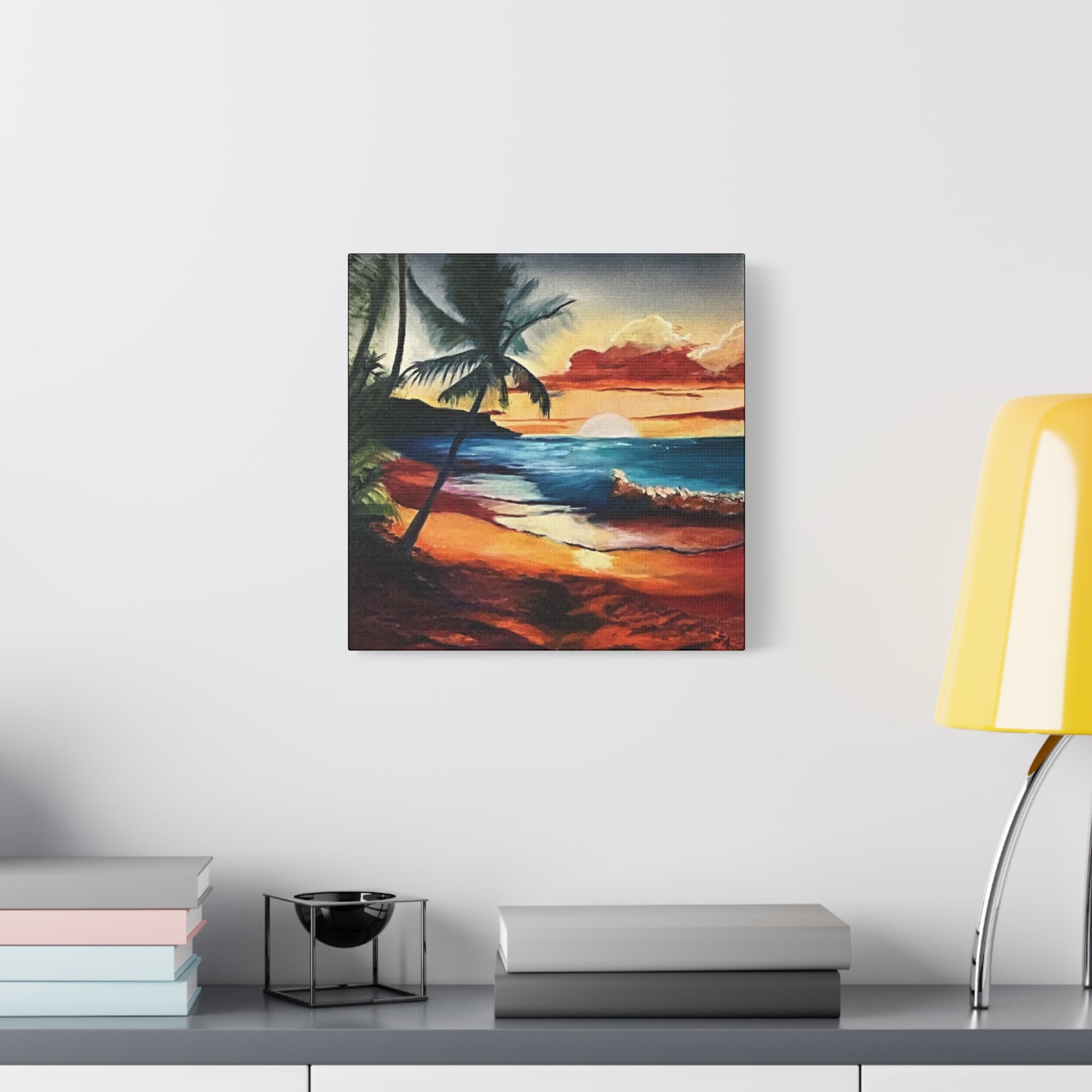 Tropical Sunset Beach Canvas Print