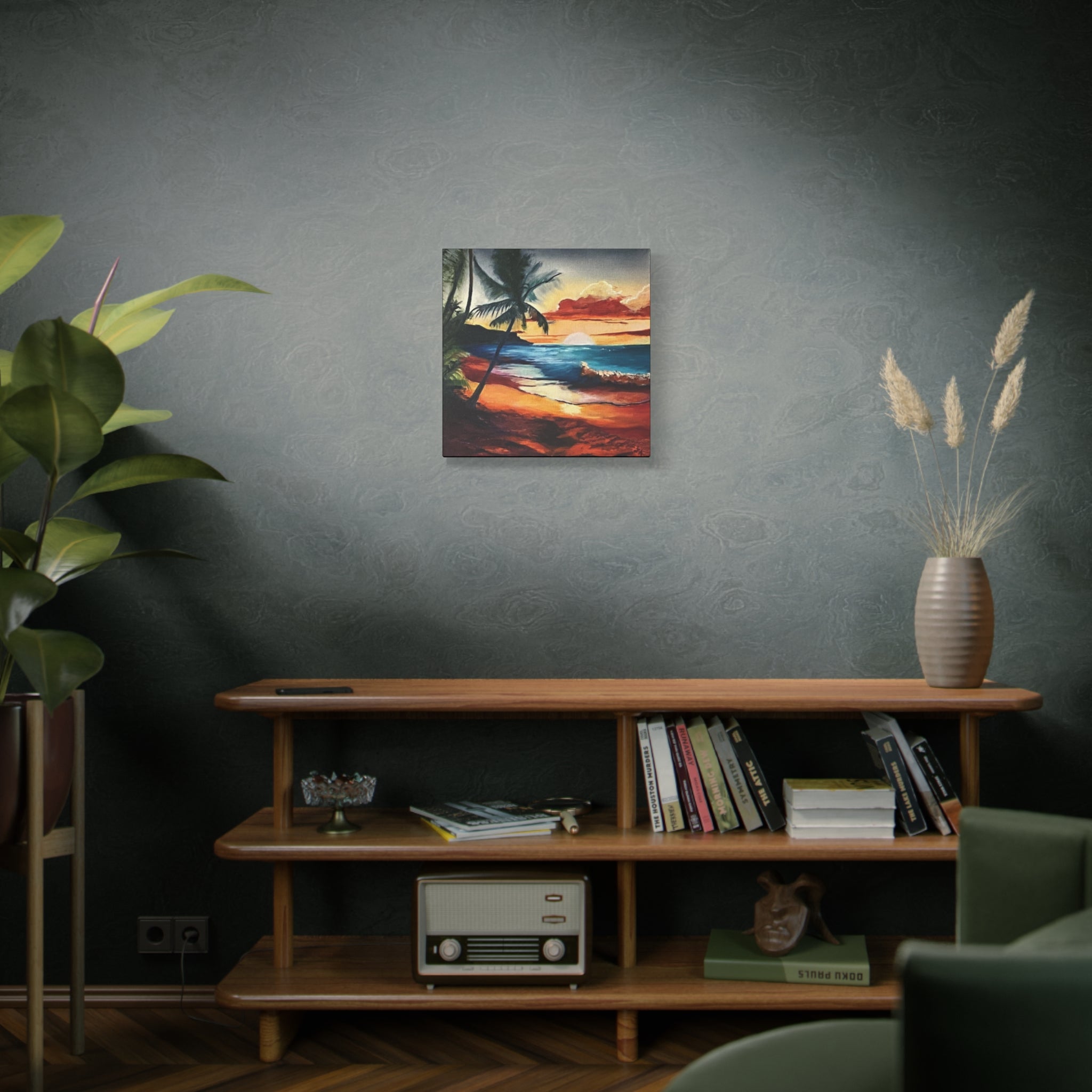 Tropical Sunset Beach Canvas Print