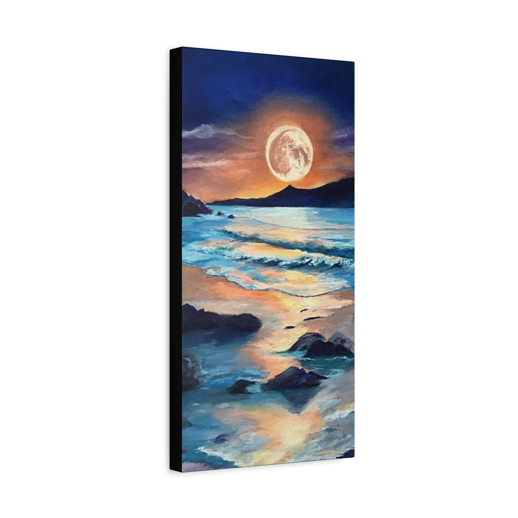 Moonlit Seascape Canvas Print — Stretched Matte Wall Art