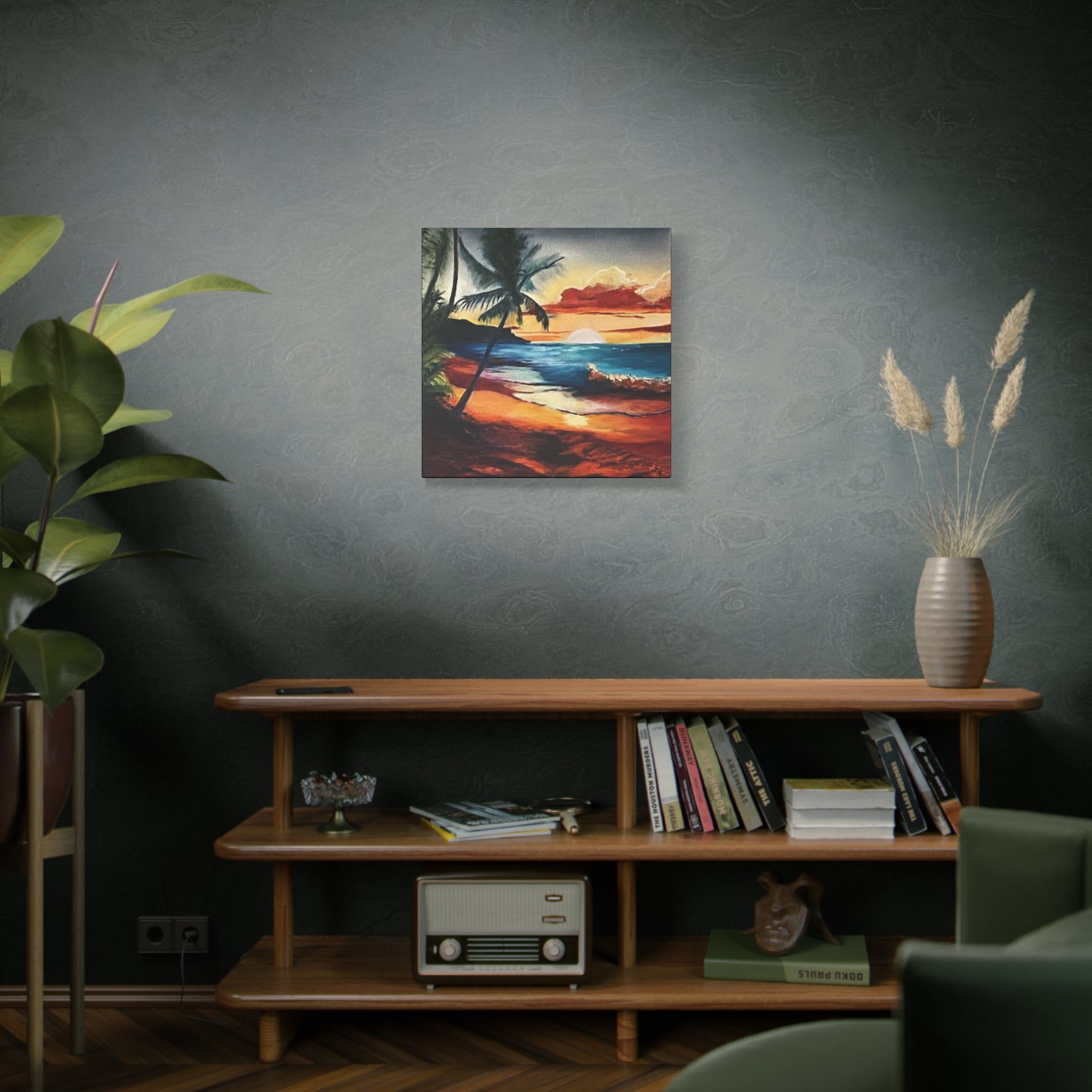 Tropical Sunset Beach Canvas Print