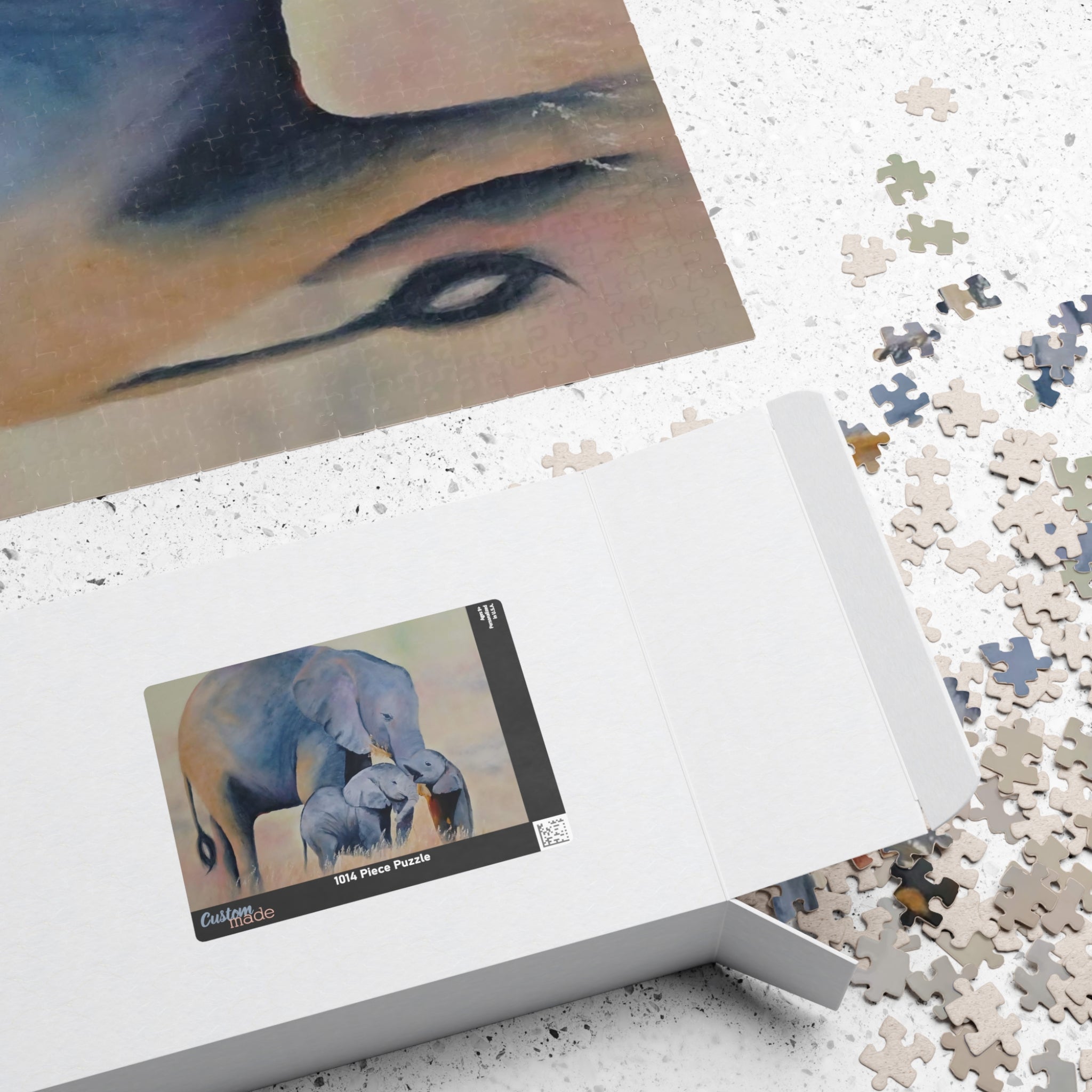 Elephant Family Jigsaw Puzzle — Serene Wildlife Art Puzzle (110–1014 pcs)