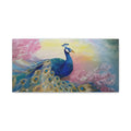 Peacock Canvas Wall Art — Colorful Stretched Matte Canvas Painting