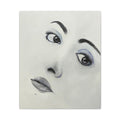 Moody Portrait Canvas Wall Art — Abstract Woman Face Painting