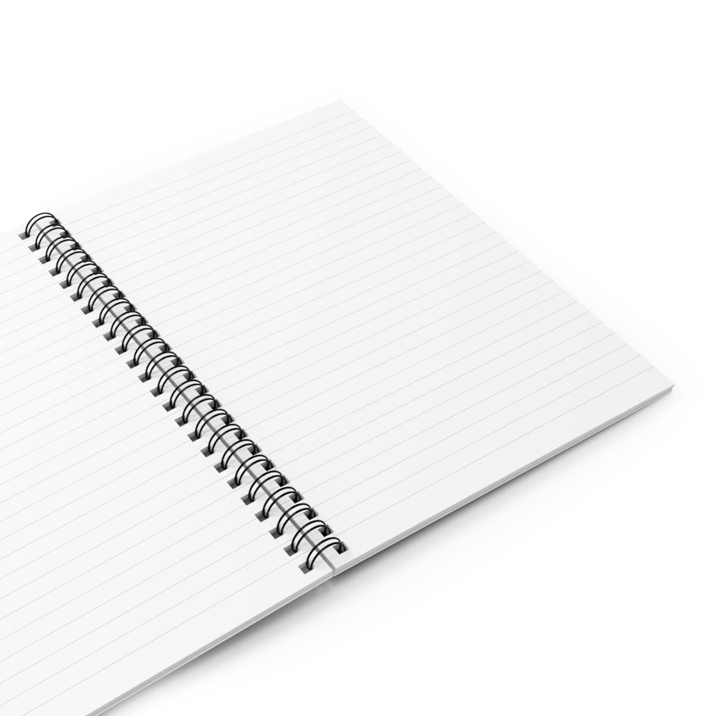 Portrait Face Spiral Notebook — Minimalist Monochrome Art Journal