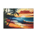 Tropical Sunset Beach Canvas Print