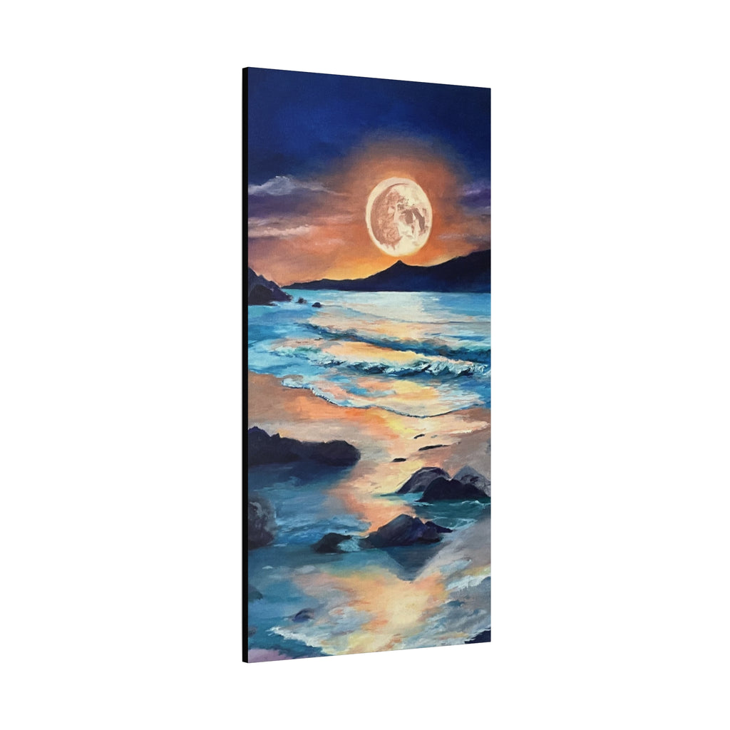 Moonlit Seascape Canvas Print — Stretched Matte Wall Art