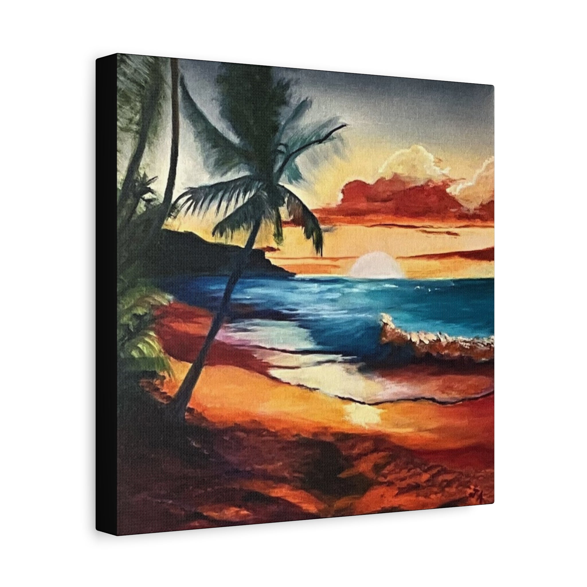 Tropical Sunset Beach Canvas Print