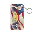 Patriotic President Portrait Keychain Charm